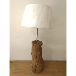 lampe à poser en bois flotté