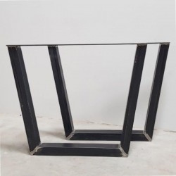 PIED TABLE METAL TRAPEZE INVERSE