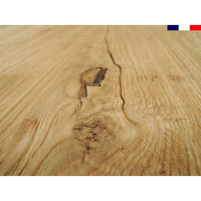Plateau bois massif brut pour table - Chêne neuf - Sur-mesure