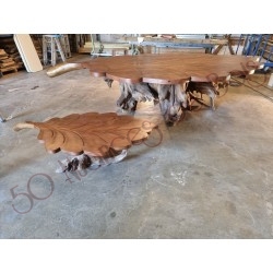 Table basse en forme de Feuille