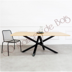 PIED DE TABLE METAL MIKADO DESAXE L'AMBITIEUX RIPATON