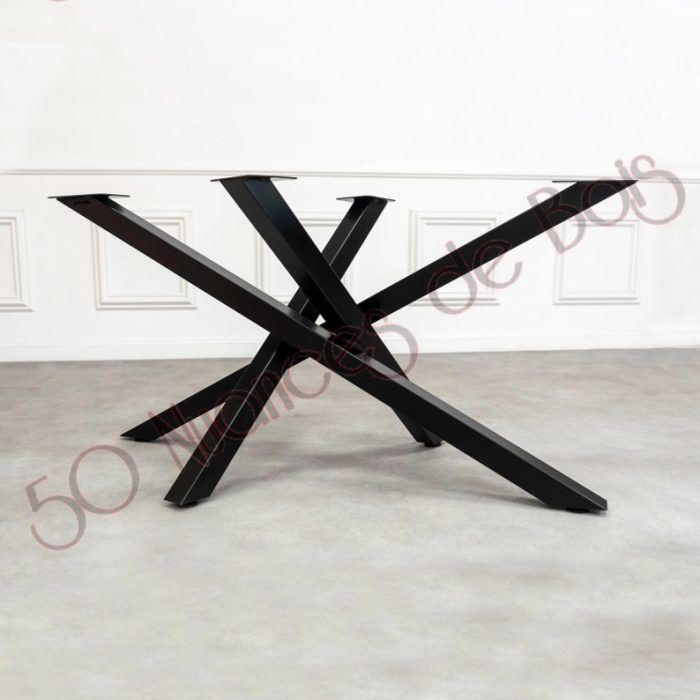 PIED DE TABLE METAL MIKADO DESAXE L'AMBITIEUX RIPATON