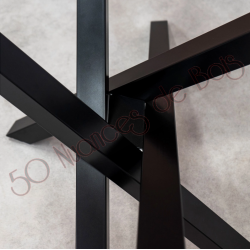 PIED DE TABLE METAL MIKADO DESAXE L'AMBITIEUX RIPATON