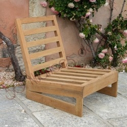 fauteuil d'extérieur 1 place en bois piro
