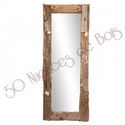 Miroir cadre bois flotté