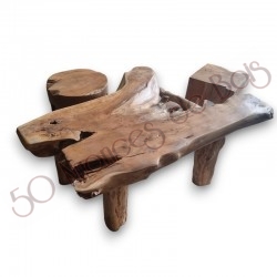 Table basse & 2 tabourets...